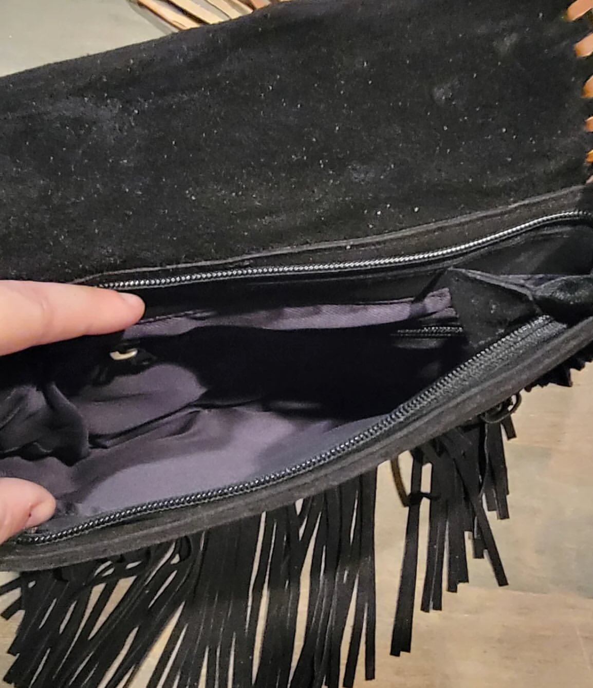 Bolsa Natural com Pelos e Franjas - MC04 - Imagem 5