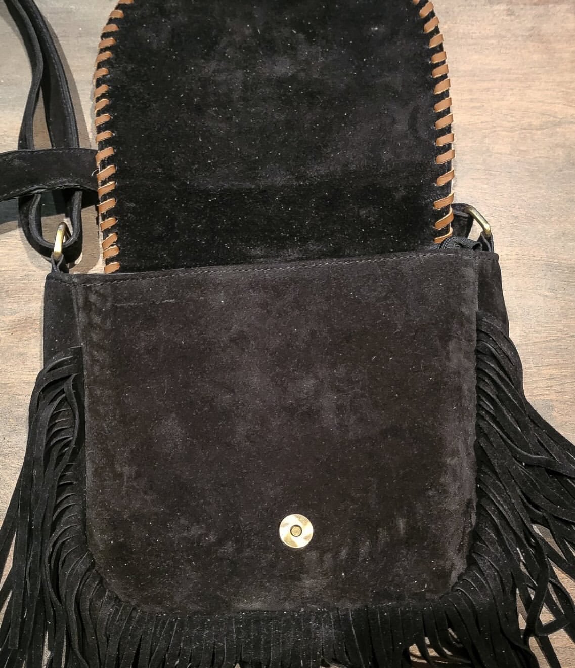 Bolsa Natural com Pelos e Franjas - MC04 - Imagem 4