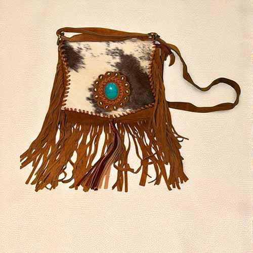 Bolsa Natural com Pelos e Franjas - MC07 - Imagem 3